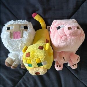 Mojang Minecraft plush Lot of 3
